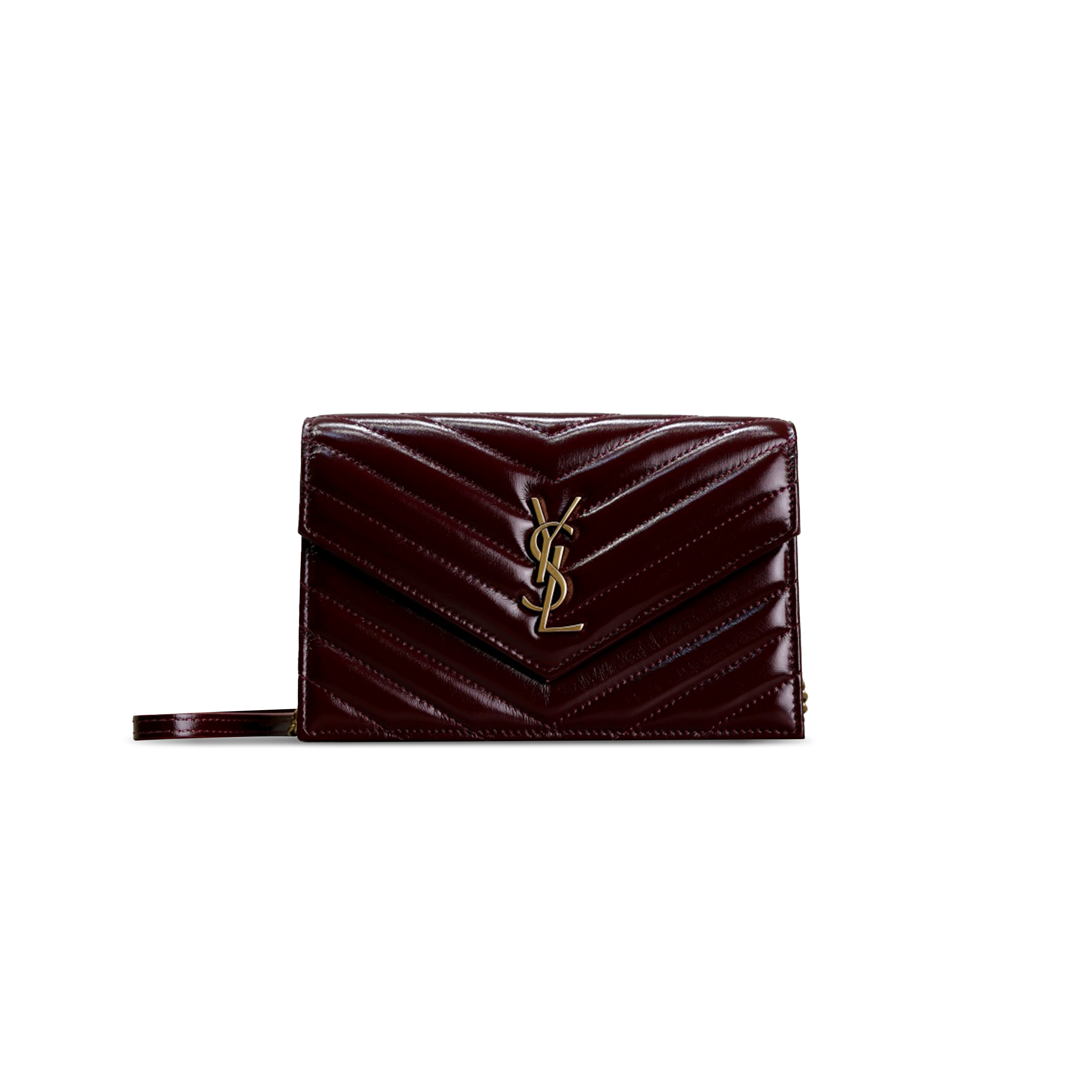 Y*L cassandre envelope chain wallet in oil wax leather 393953 (19*11.5*4cm)